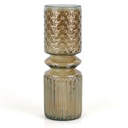 Staklo vaza diamond&lines h31cm d10,5cm sjaj smeđa