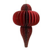 Ukras papirni finial 24xh40cm crvena