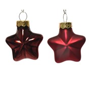 Staklene kuglice zvijezda 2x4,5x4cm x12kom t.crvena