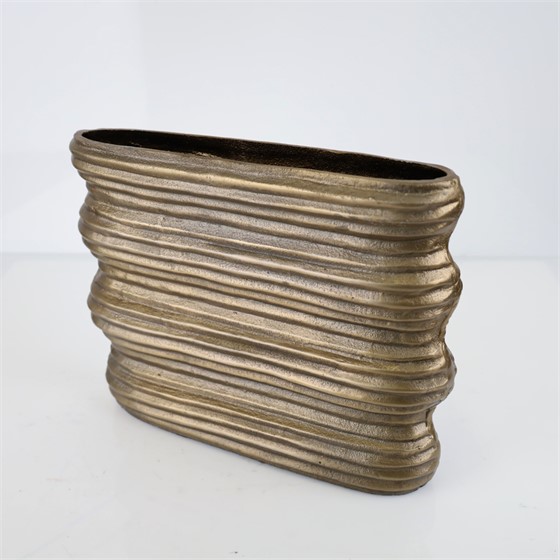 Vaza metalna 36x10xh29,5cm antik brončana