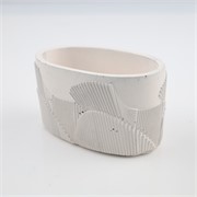 Cement posuda oval 15x8,5xh8,5cm bijela