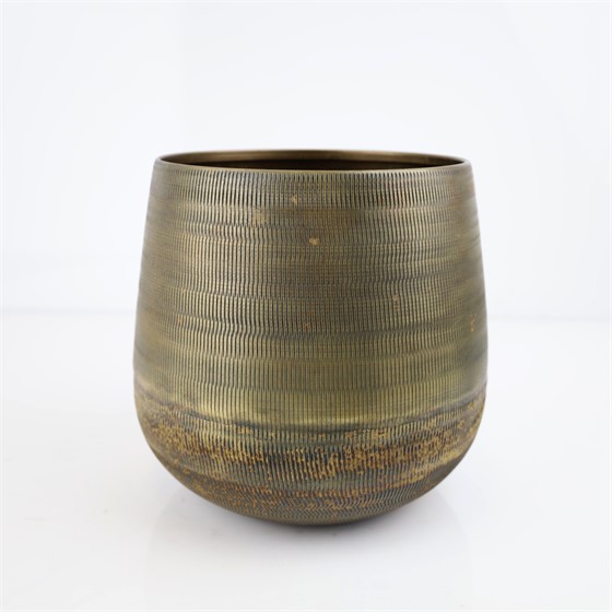 Vaza metalna 23xh23cm antik brončana