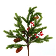 Grana bora s crvenim bobicama 78cm zelena/crvena