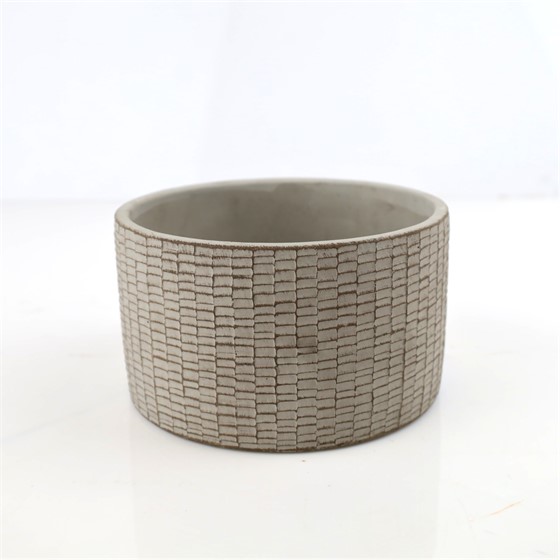 Cement posuda okrugla 17xh10cm siva