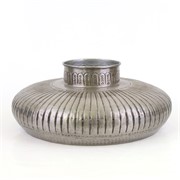 Vaza metalna h20cm d41cm antik srebrna