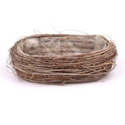 Košara ovalna 32x20cm h9cm white wash