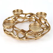 Svijećnjak metalni vijenac 29x29xh8,5cm zlatna