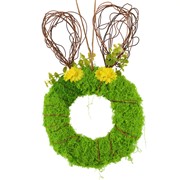 Vijenac uskršnji sa ušima d24cm h40cm zelena