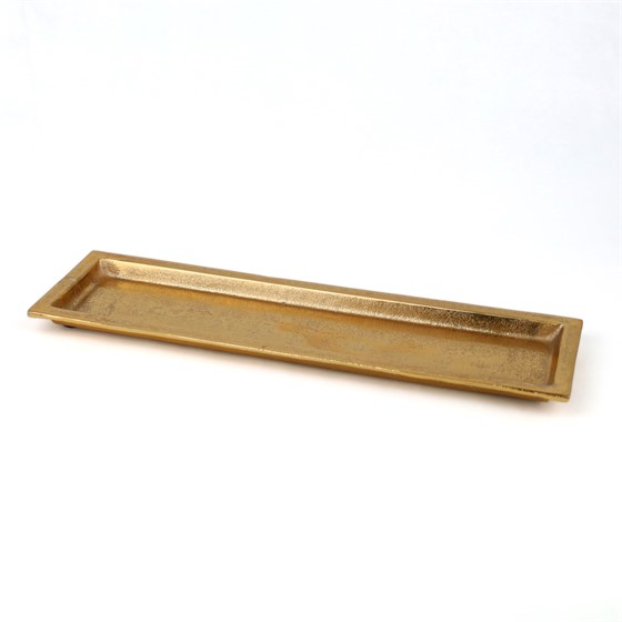 Pladanj metalni 43,5x12,5xh2cm zlatni