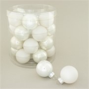Staklene kuglice 4cm/24kom - bijela O/M