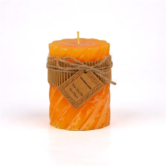 Svijeća frost vijak 7,5xh10cm - medena