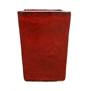 Keramička posuda glazirana četvrtasta h35 d24cm crvena