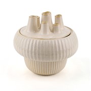 Keramička vaza h21cm d22cm krem