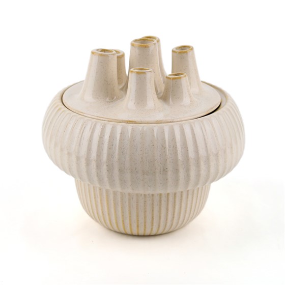 Keramička vaza h21cm d22cm krem