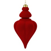 Ukras za bor  25x11.5cm ornament A flok- crvena