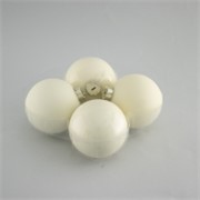 Staklene kuglice 10cm/4kom - vuneno bijela S/M