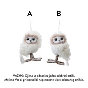 Sova 7x9 h13cm bijela 2ass