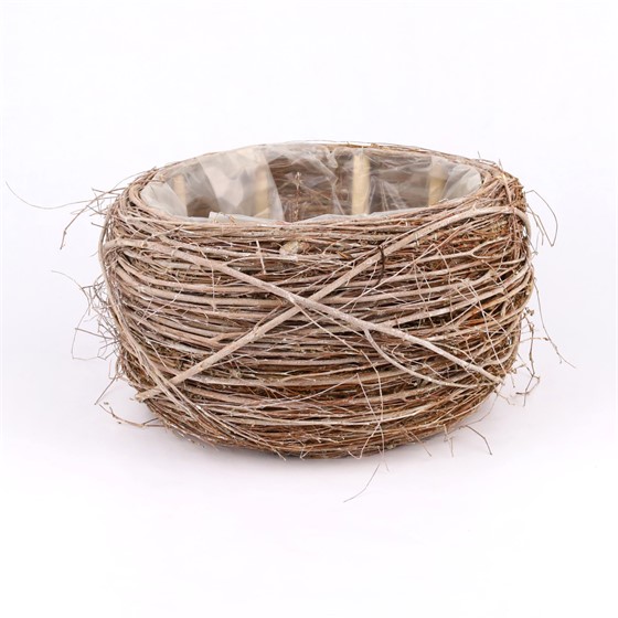Košara okrugla d33cm h18cm white wash