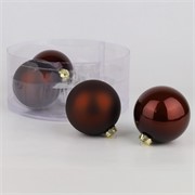 Staklene kuglice 10cm/4kom - t.smeđa P/M