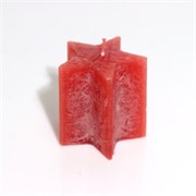 Svijeća frost zvijezda 7xh7,5cm - crvena