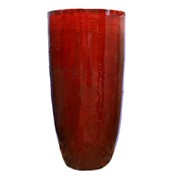 Keramička posuda glazirana h70 d31cm crvena