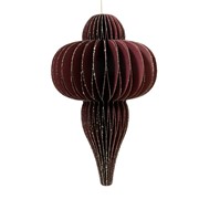 Ukras papirni finial 12xh20cm smeđa