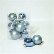 Staklene kuglice 6cm/12kom - antique plava S/M