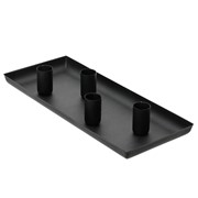 Svijećnjak metal magnetni 29x12xh4cm crna