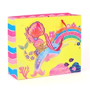 Vrećica 31x12cm h26 rođendanska dječja sirena neon mix boja