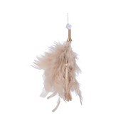 Pompon od perja 8x25cm t.roza