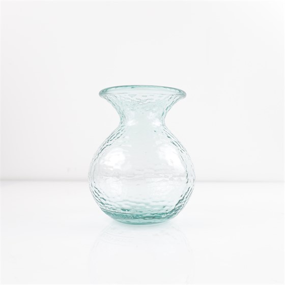 Staklo vaza Paradise d15cm h18,5cm uzorak/transparent zelena