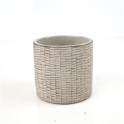 Cement posuda okrugla 11xh10cm siva
