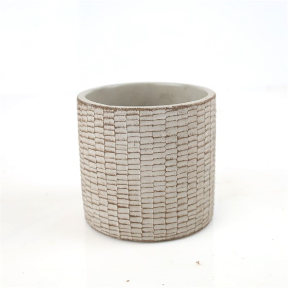 Cement posuda okrugla 11xh10cm siva