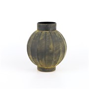 Staklo vaza amfora h22cm h26cm crna/krem