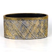 Cement posuda oval 23x12xh11cm zlatna