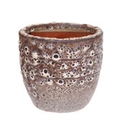 Keramička posuda glazirana h26 d29cm siva/bijela