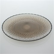 Staklo tanjur uzorak 28cm transparent crna