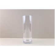 Staklo vaza cilindar h30d10cm šlif