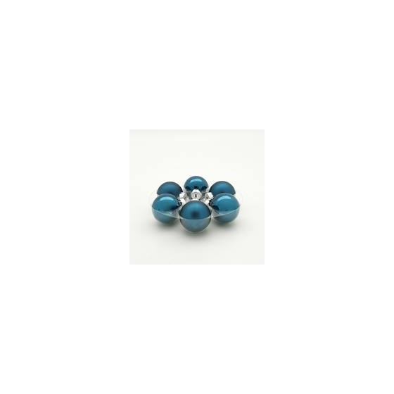 Staklene kuglice 4cm/24kom - t.plava S/M