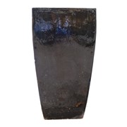 Keramička posuda glazirana četvrtasta h65 d33cm crna