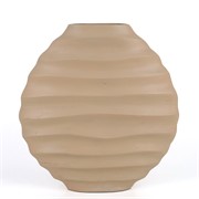 Vaza metalna flat spiral 35x7xh36cm ivory