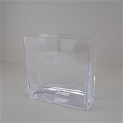 Staklo vaza četvrtasta 23x9cm h23cm šlif