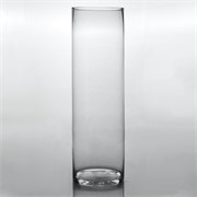 Staklo vaza cilindar h40cm d12cm šlif