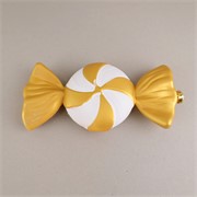 Plastična kuglica Candy 30cm/1kom - zlatna/bijela