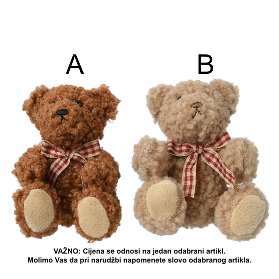 Medo plišanac 10cm 2ass sv.smeđa/smeđa