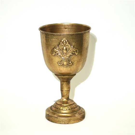 Metalni kalež d17,5cm h31,5cm zlatna