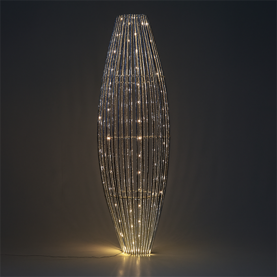 LED lampice viseća svjetiljka h73cm d24cm 120LED IP44 srebrna