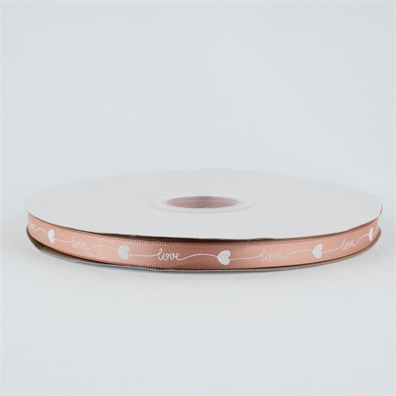 Traka saten love 10mm/73,15m alt roza