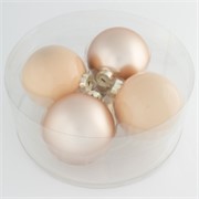 Staklene kuglice 10cm/4kom - Off pink O/M