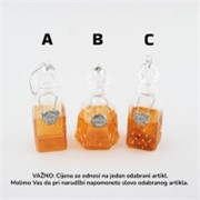 Ukras za bor boca s pićem 6,3x6,3 h 12,3cm prozirni